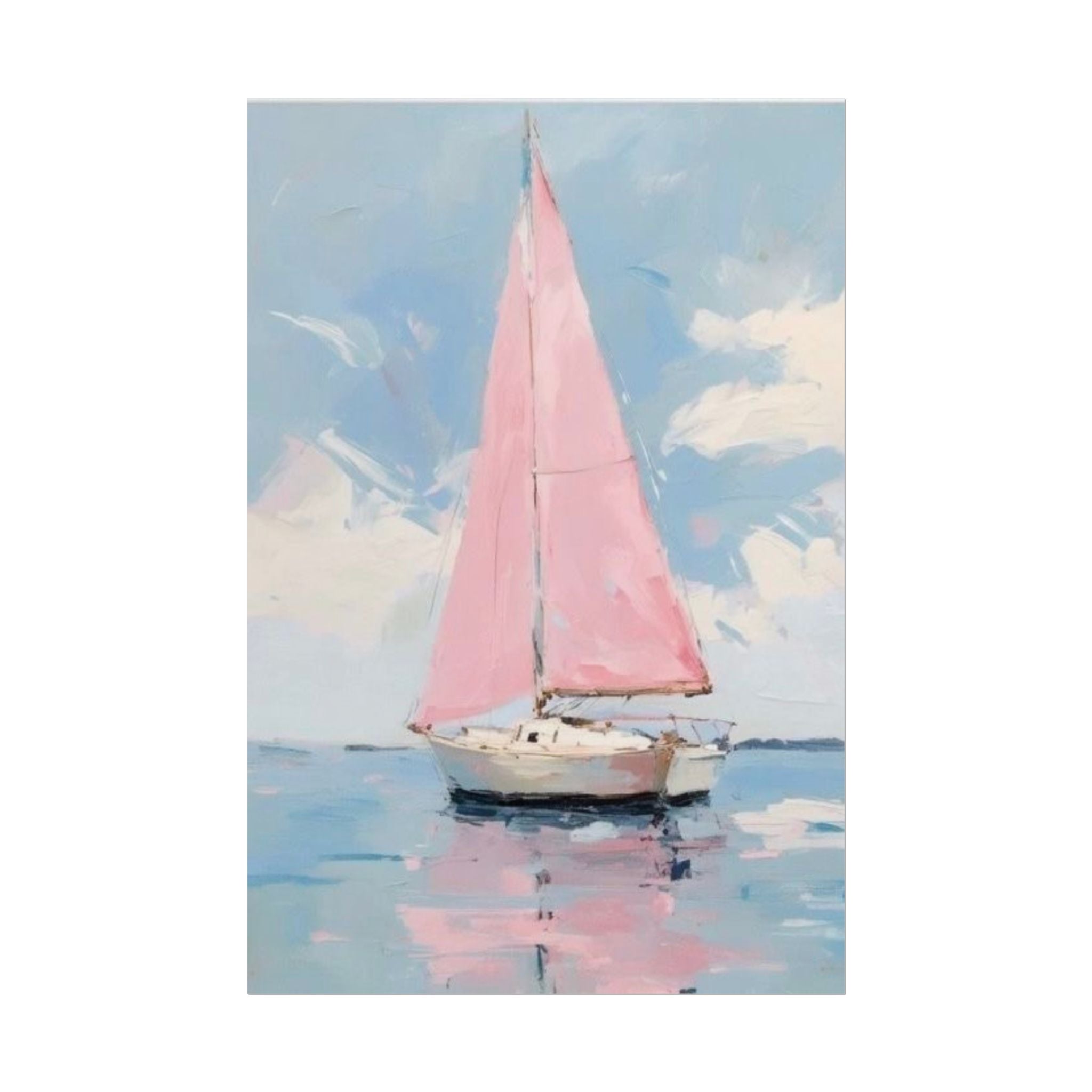 Pink Sailboat Unframed Poster