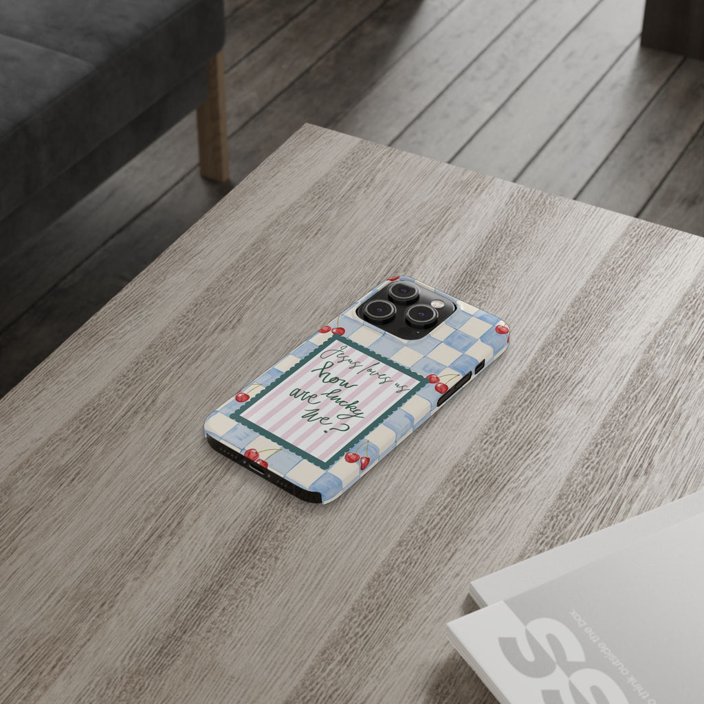 Jesus Loves Us iPhone Case