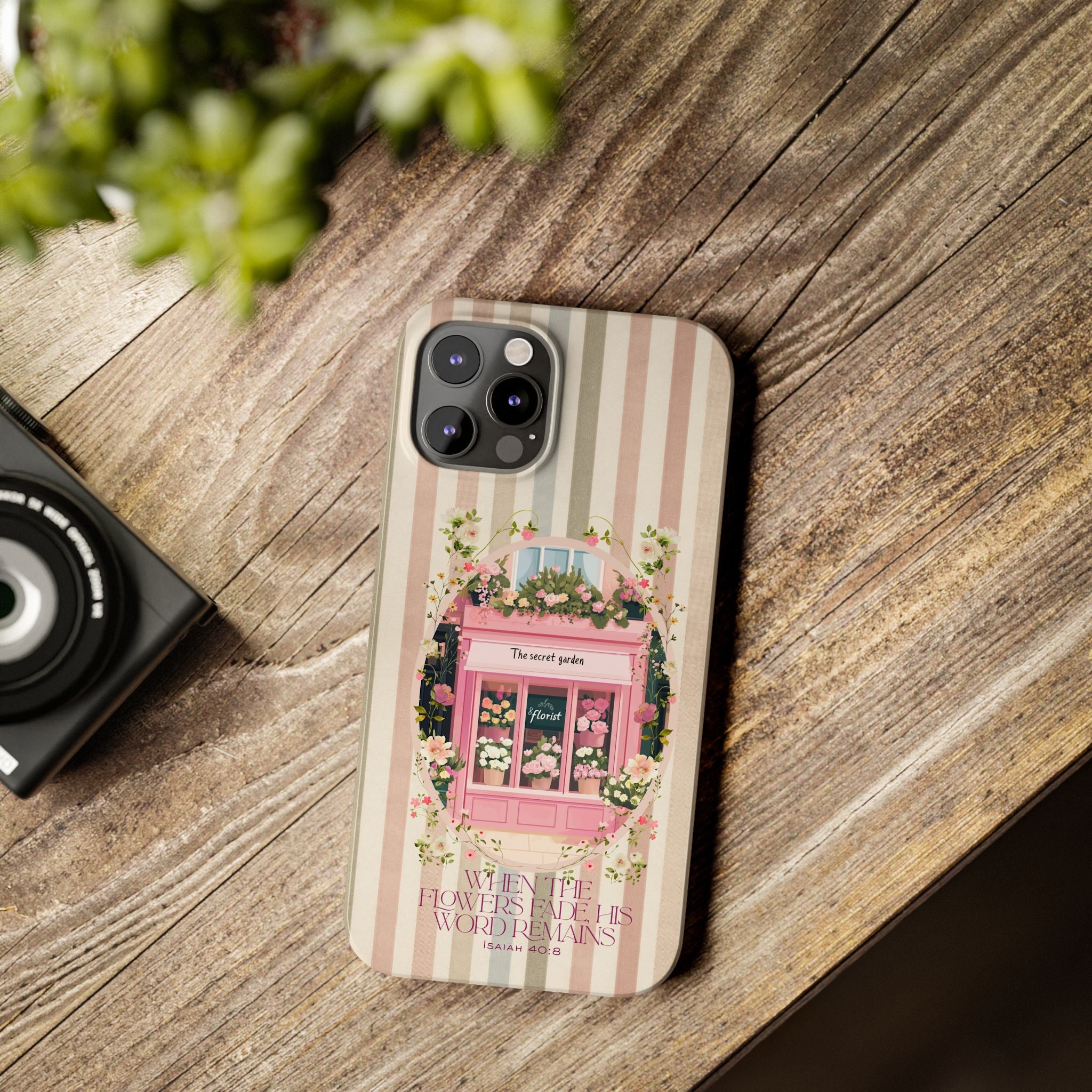 When The Flowers Fade His Word Remains iPhone Case