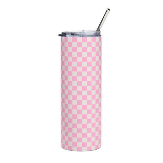 Blush & Check 20oz Tumbler