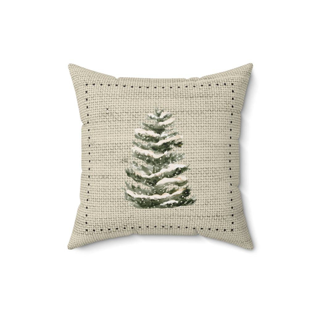 Snowy Spruce Pillow