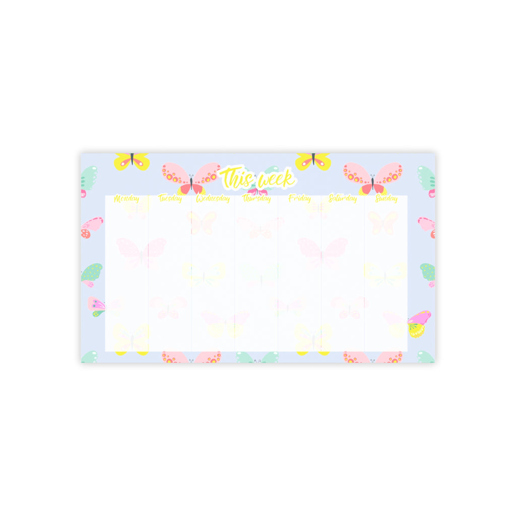 Butterfly Weekly Planner 10x6 Post-it Note Pad