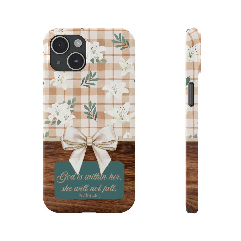 God Is Within Her She Will Not Fall iPhone Case