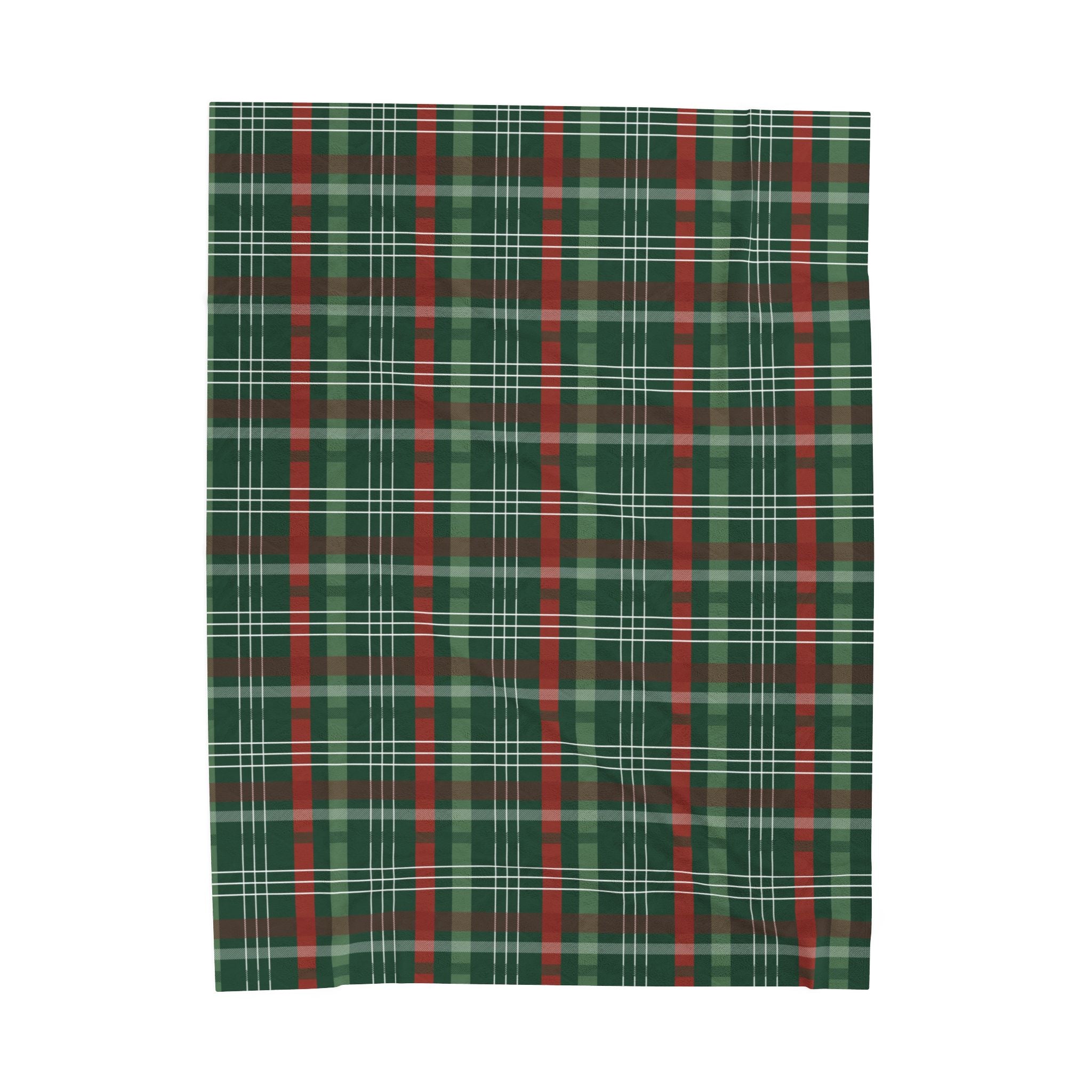 Green & Red Plaid Oversized Throw Blanket By Little Grace co.