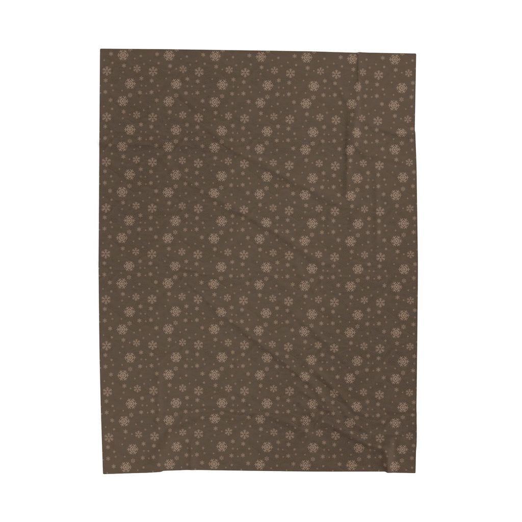 Chocolate Snowflake Oversized Throw Blanket By Little Grace co.