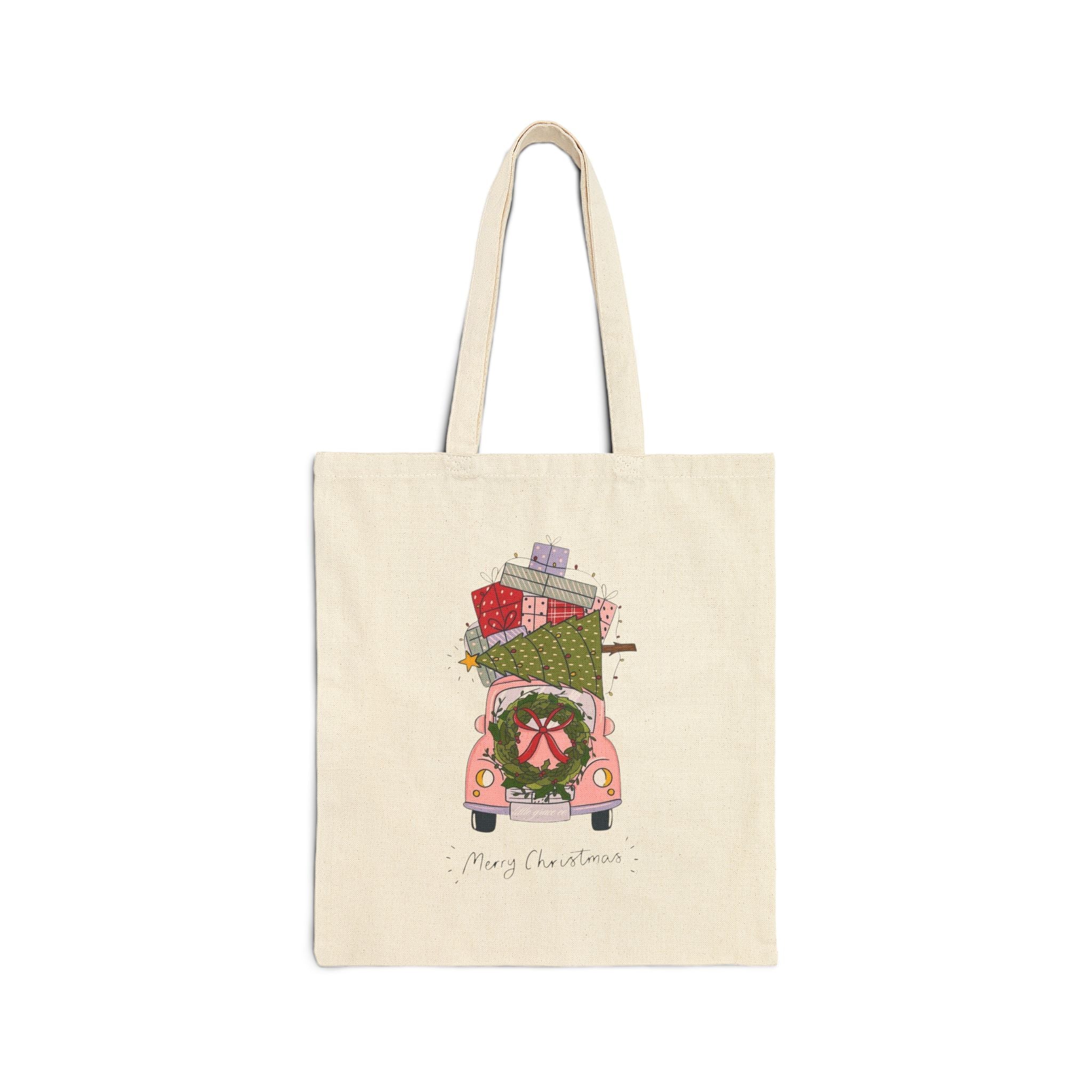 Merry Christmas Canvas Tote