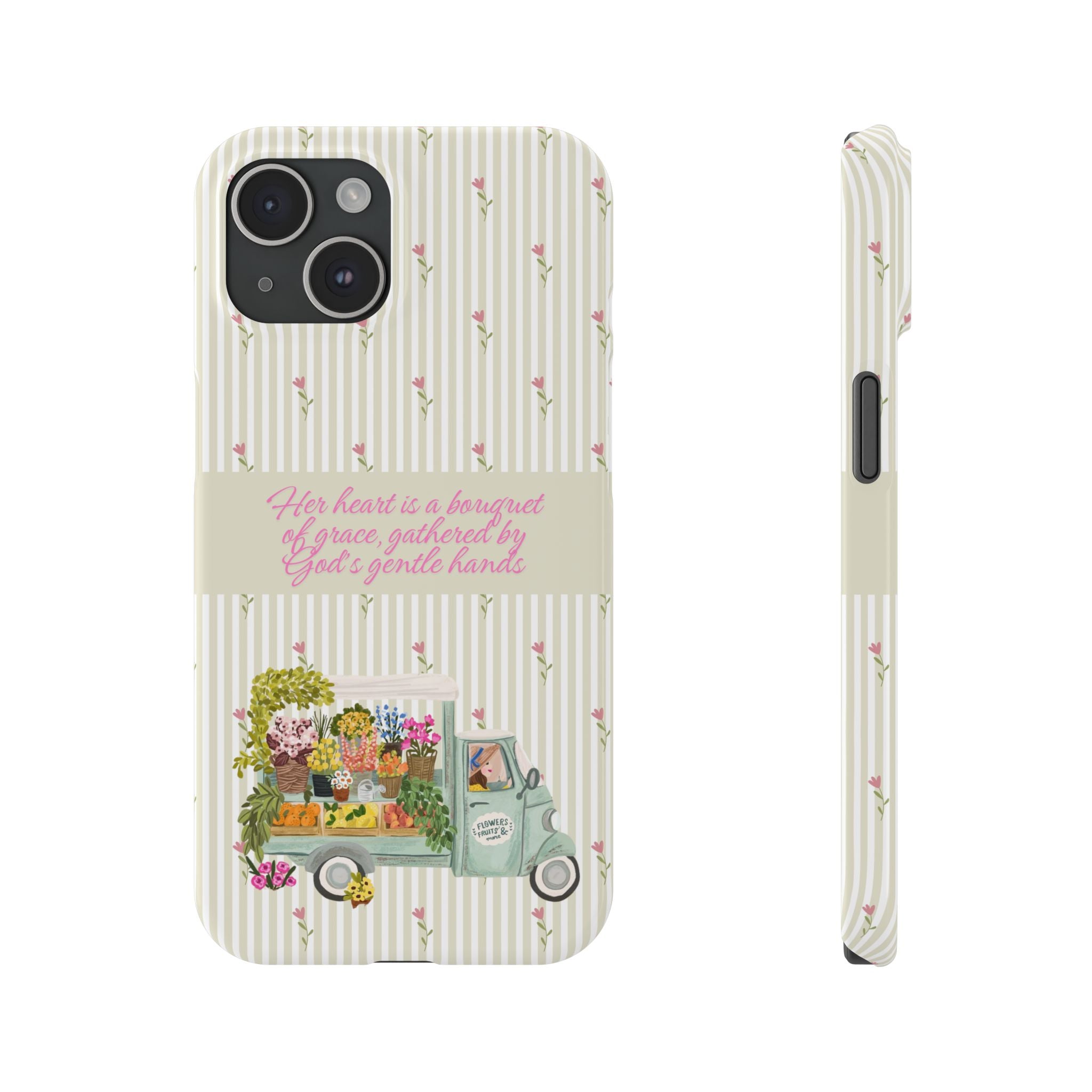 Her Heart Is A Bouquet Of Grace iPhone Case