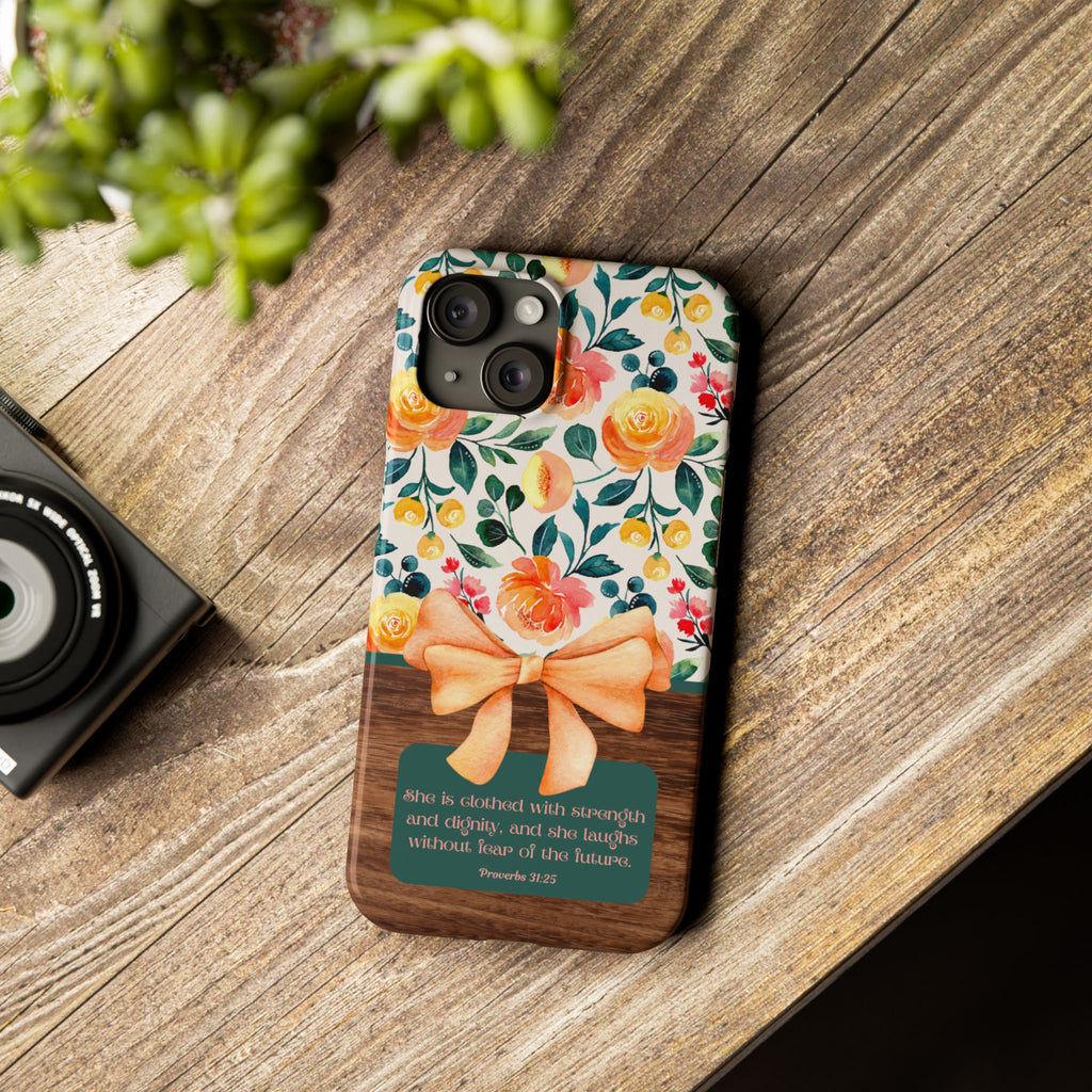 She Is Clothed With Strength & Dignity iPhone Case