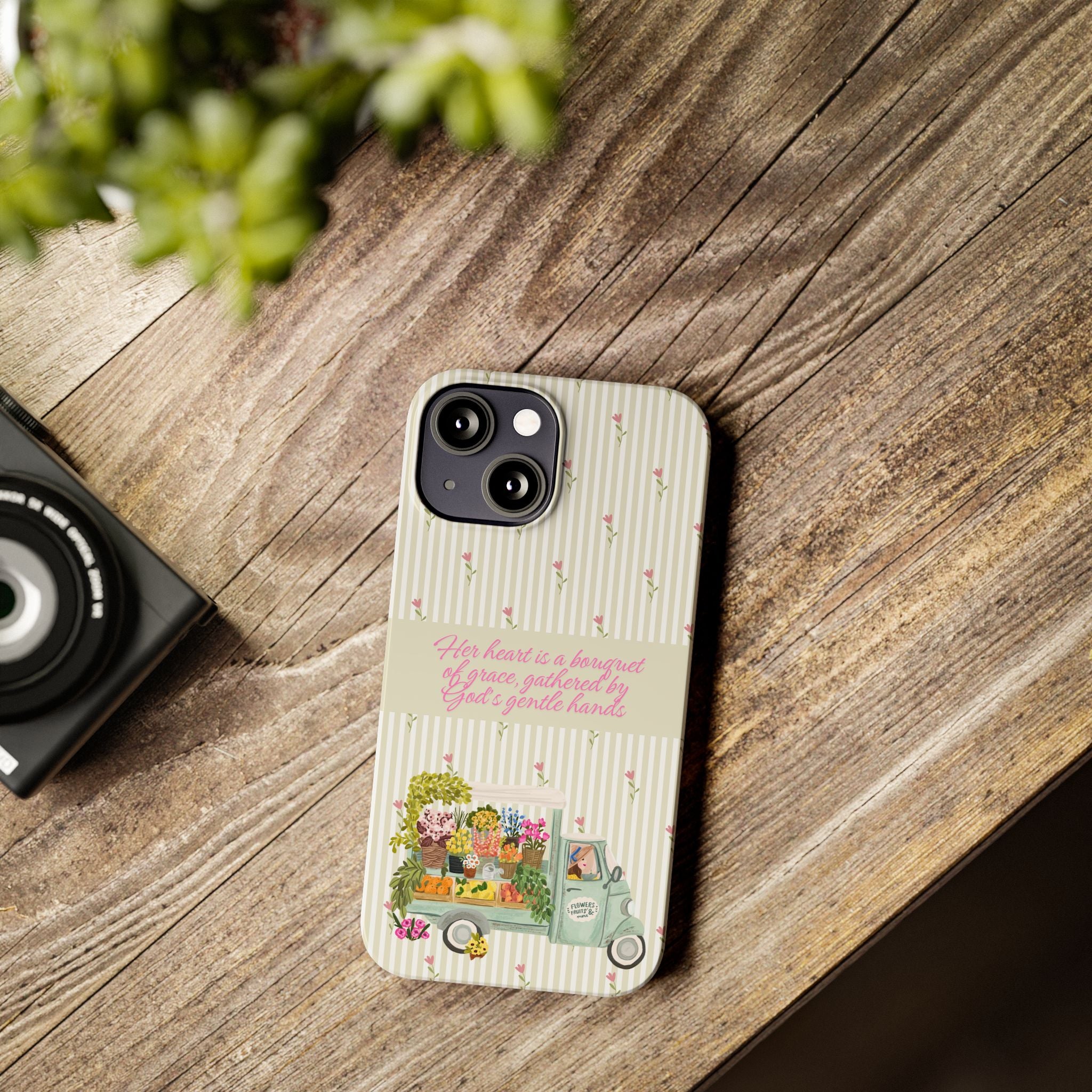 Her Heart Is A Bouquet Of Grace iPhone Case