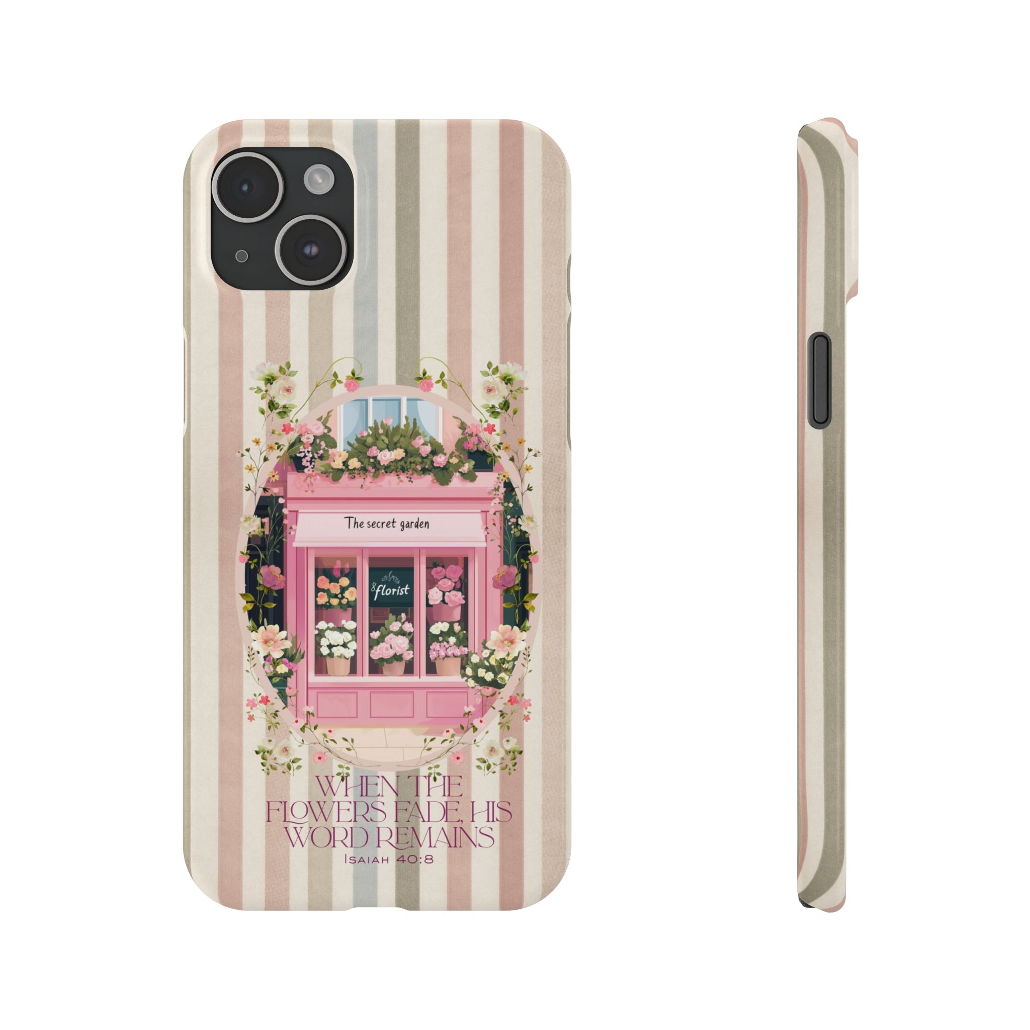 When The Flowers Fade His Word Remains iPhone Case