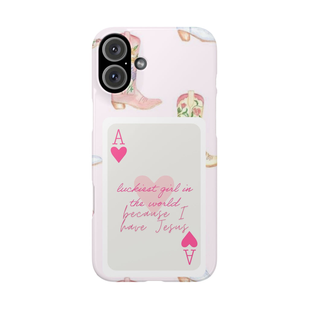 Luckiest Girl In The World iPhone Case