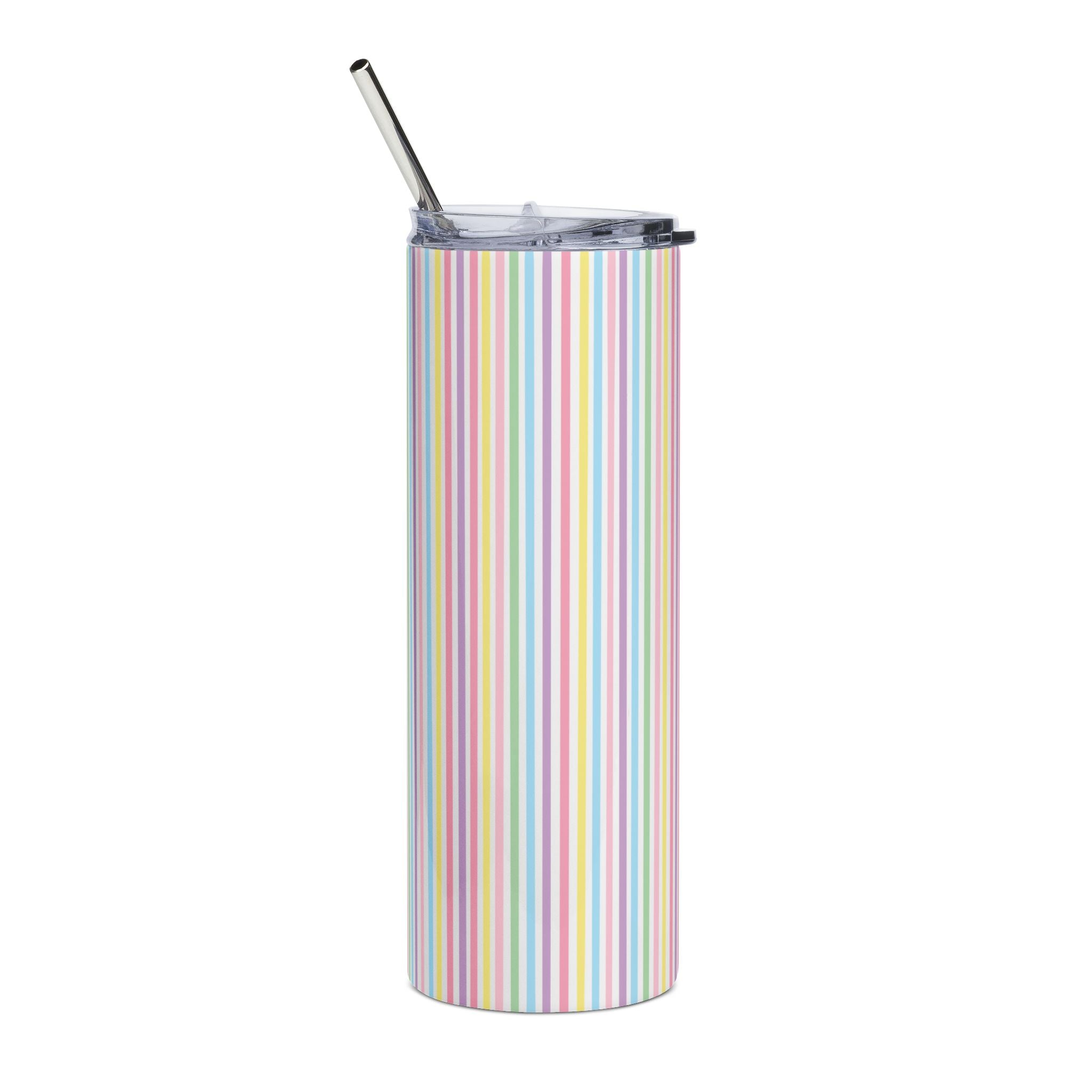 Bella Bright Colorful Stripes 20oz Tumbler