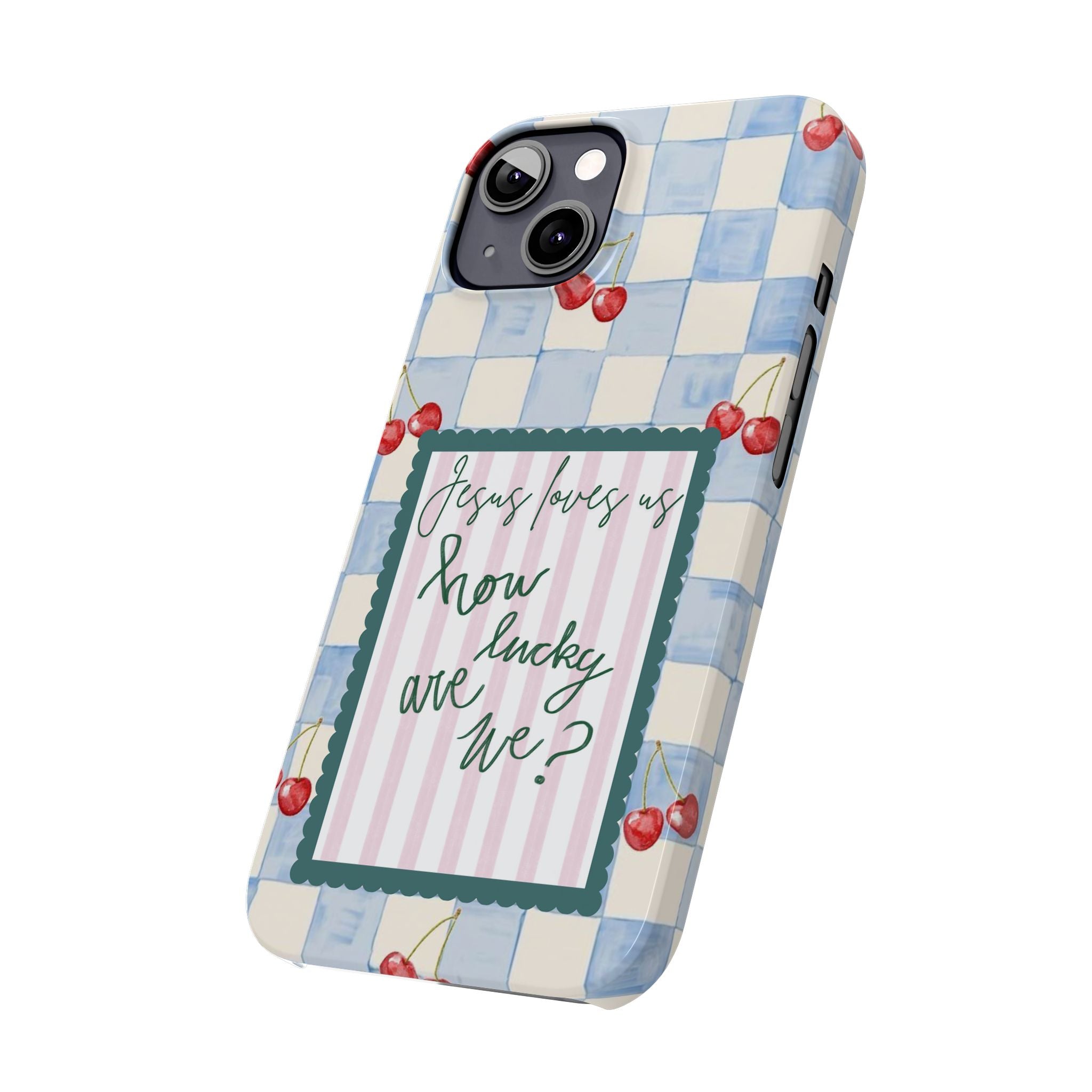 Jesus Loves Us iPhone Case