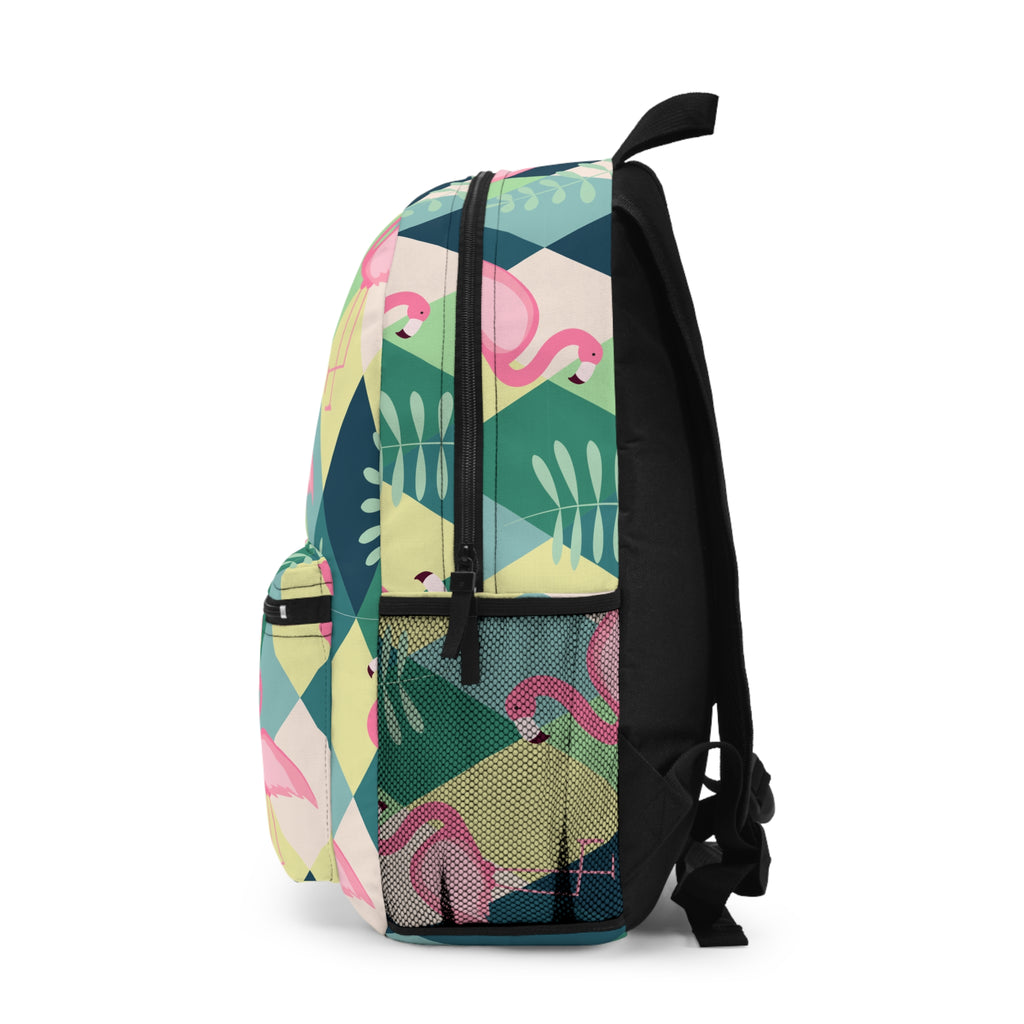 Flamingo Plaid Kids Backpack