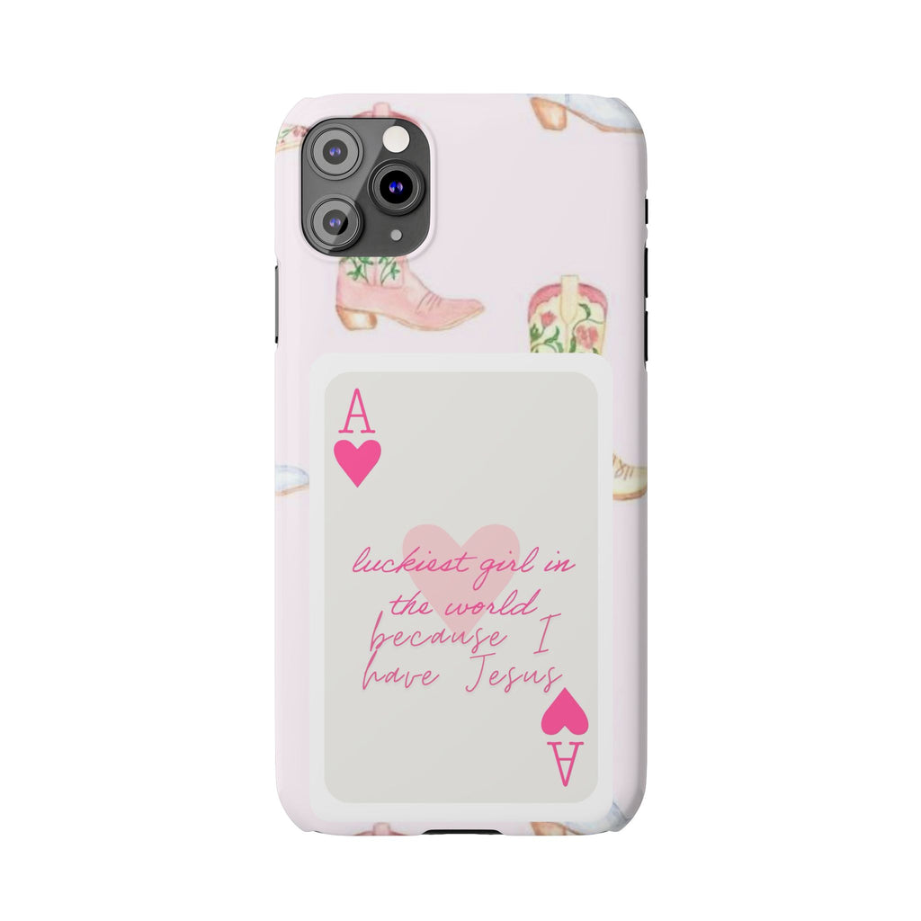 Luckiest Girl In The World iPhone Case