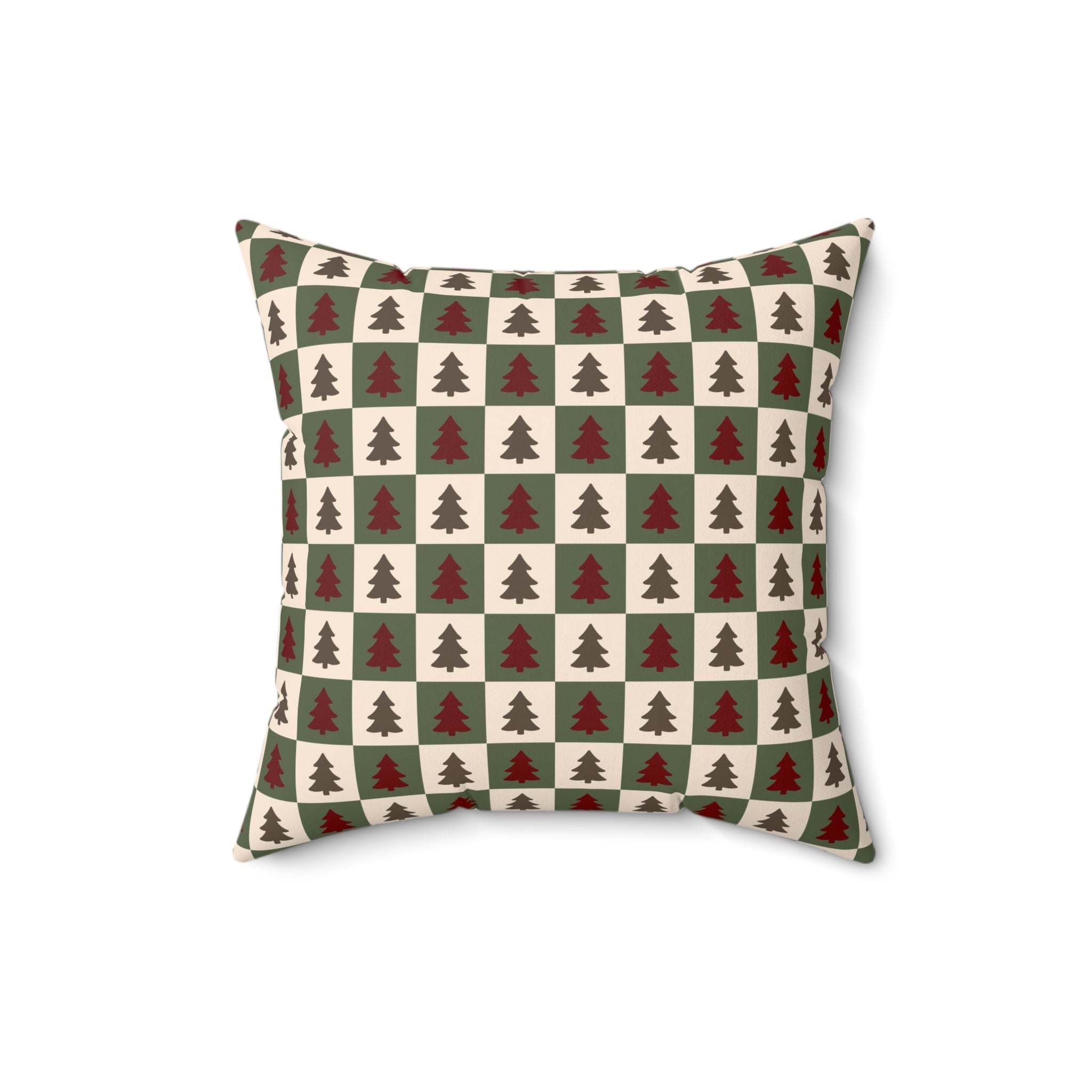 Checkered Christmas Tree Pillow