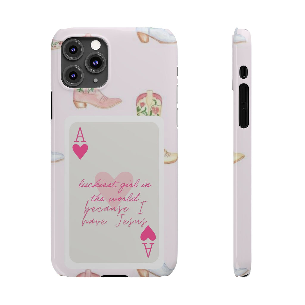 Luckiest Girl In The World iPhone Case
