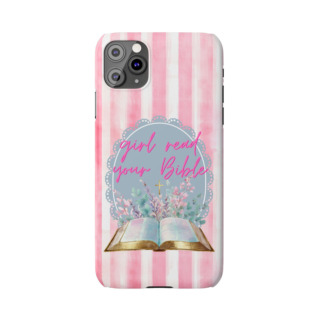 Girl Read Your Bible iPhone Case