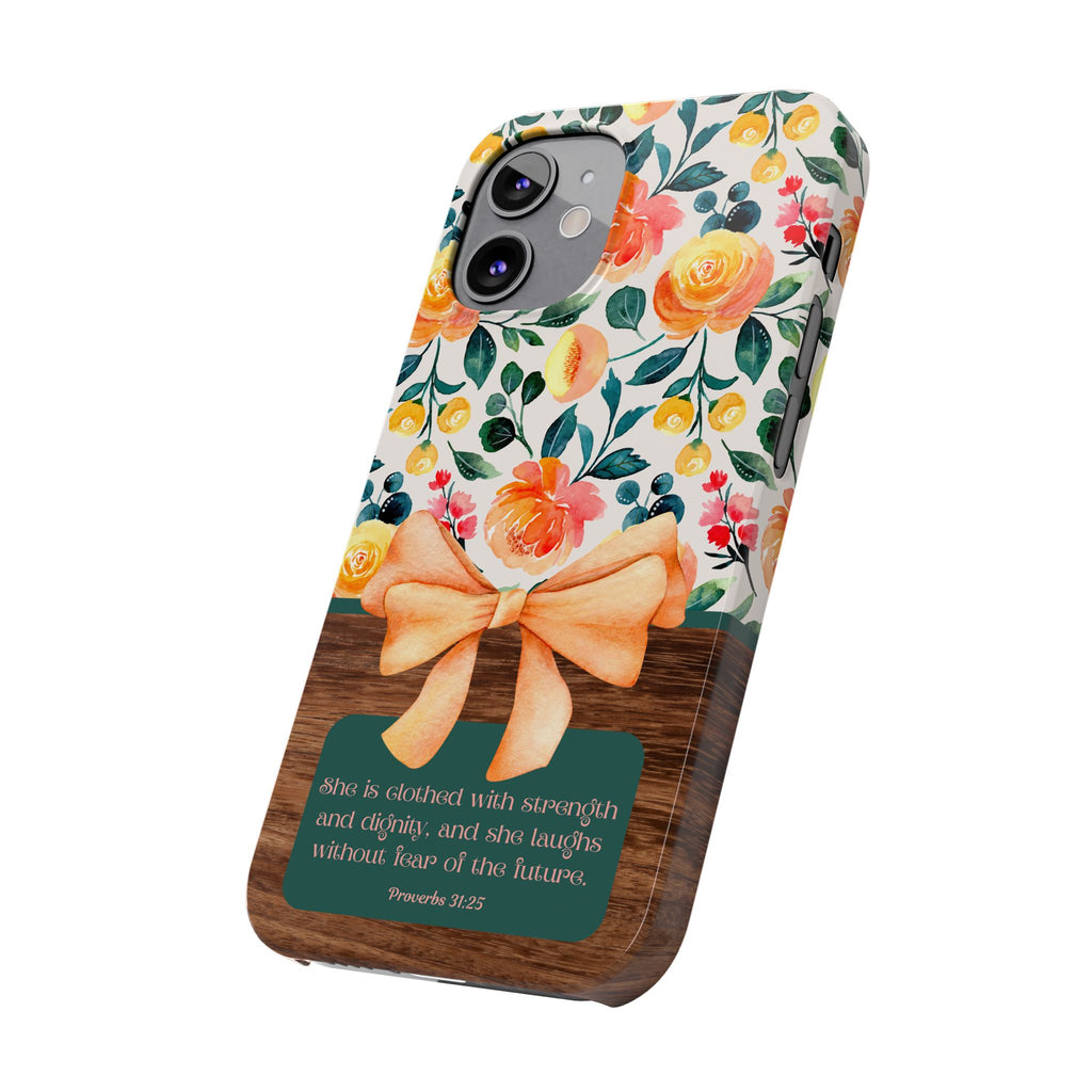 She Is Clothed With Strength & Dignity iPhone Case