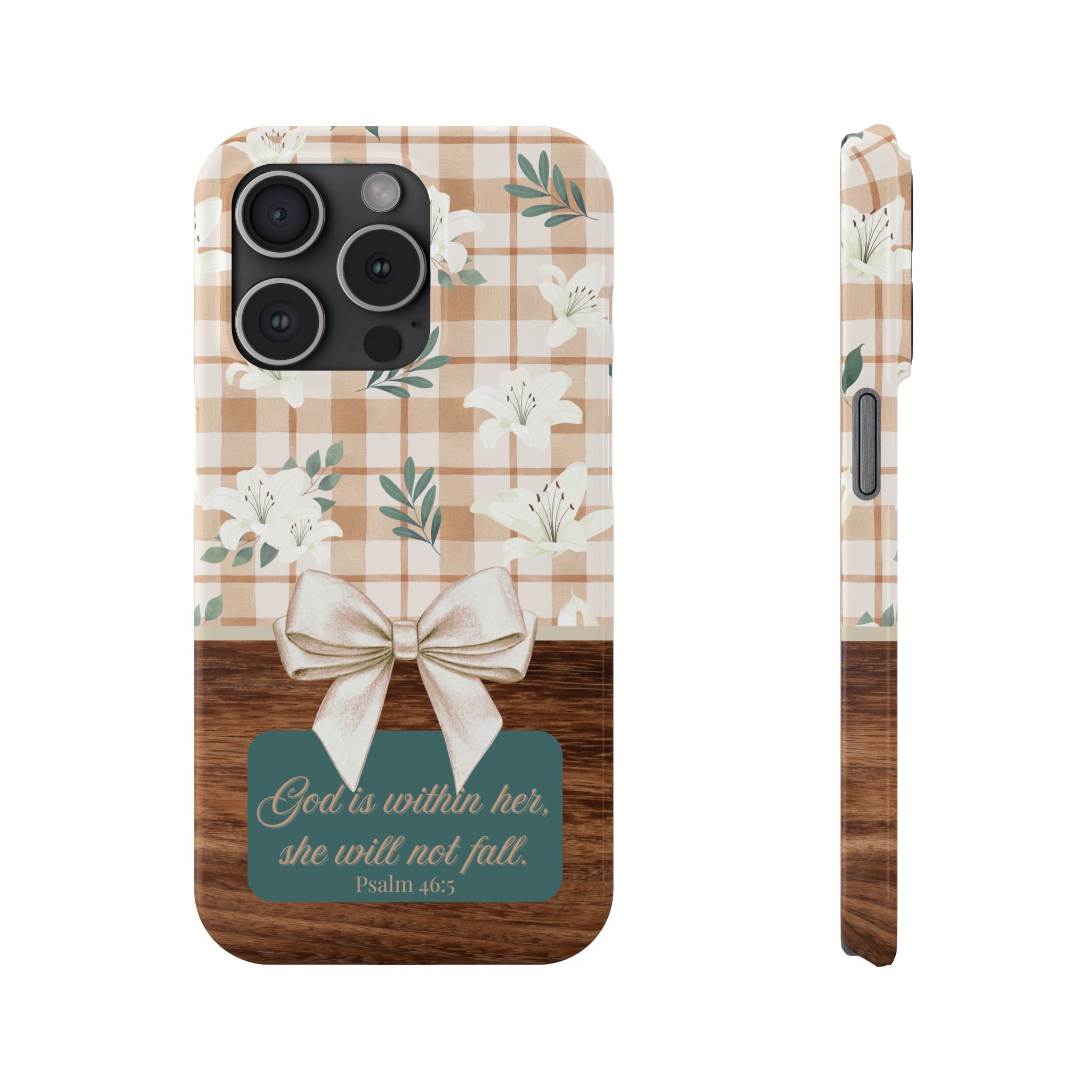 God Is Within Her She Will Not Fall iPhone Case
