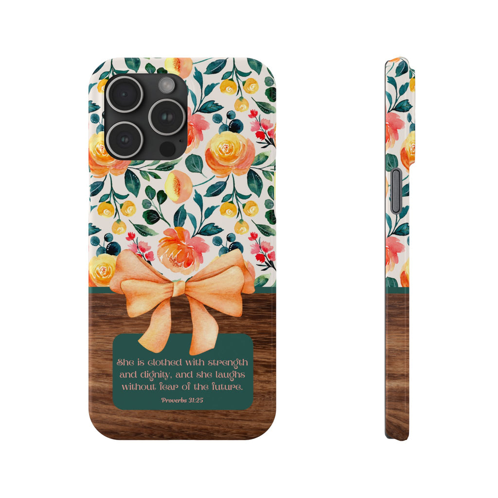 She Is Clothed With Strength & Dignity iPhone Case