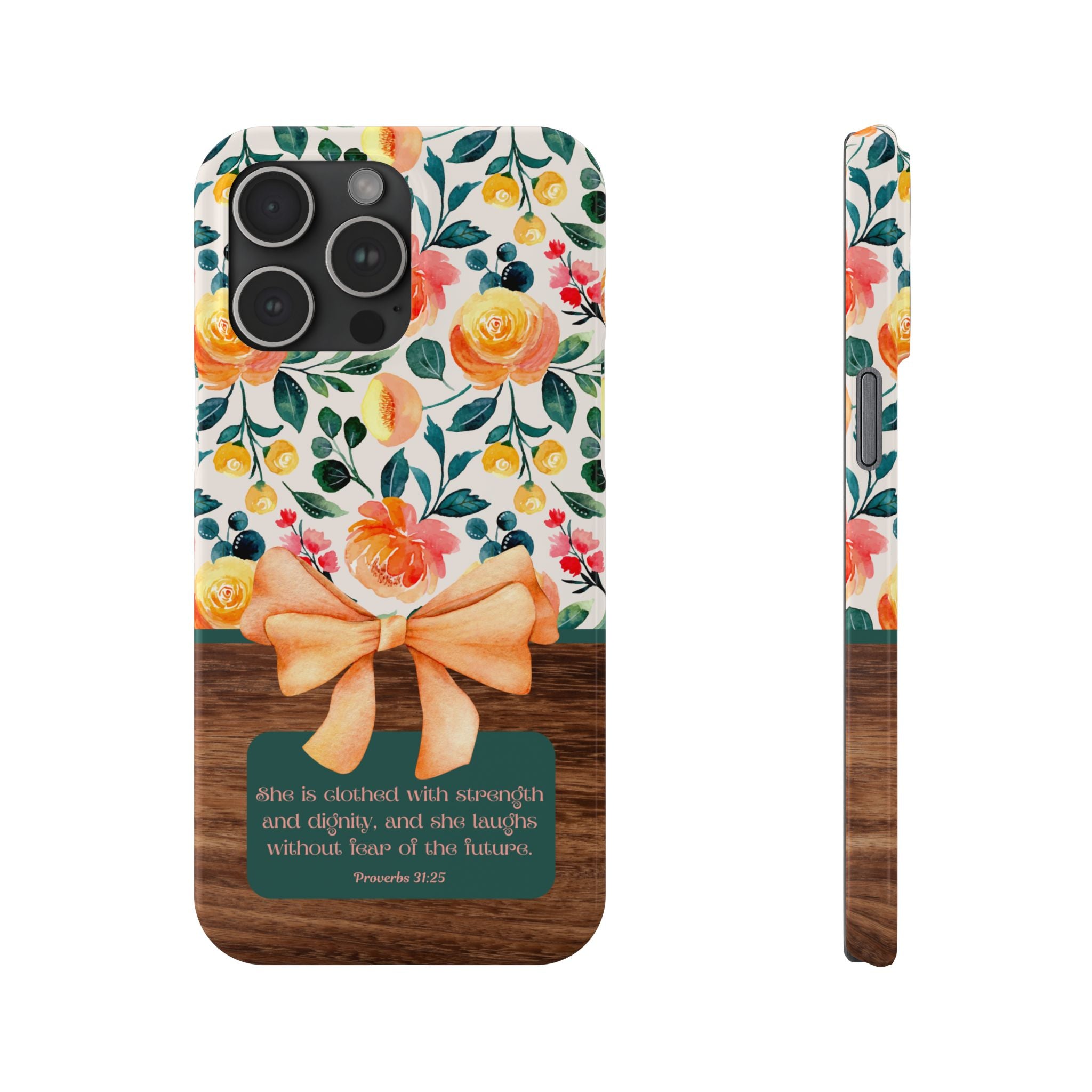 She Is Clothed With Strength & Dignity iPhone Case
