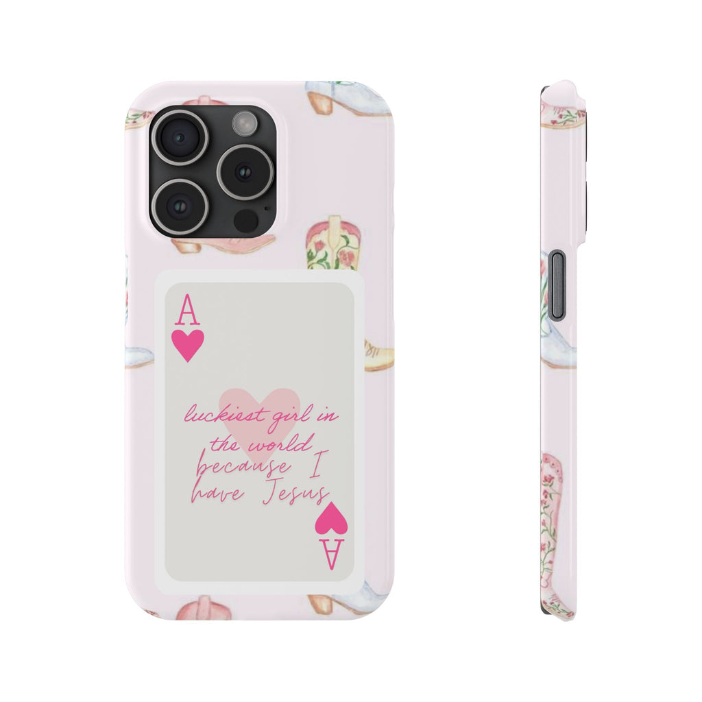 Luckiest Girl In The World iPhone Case