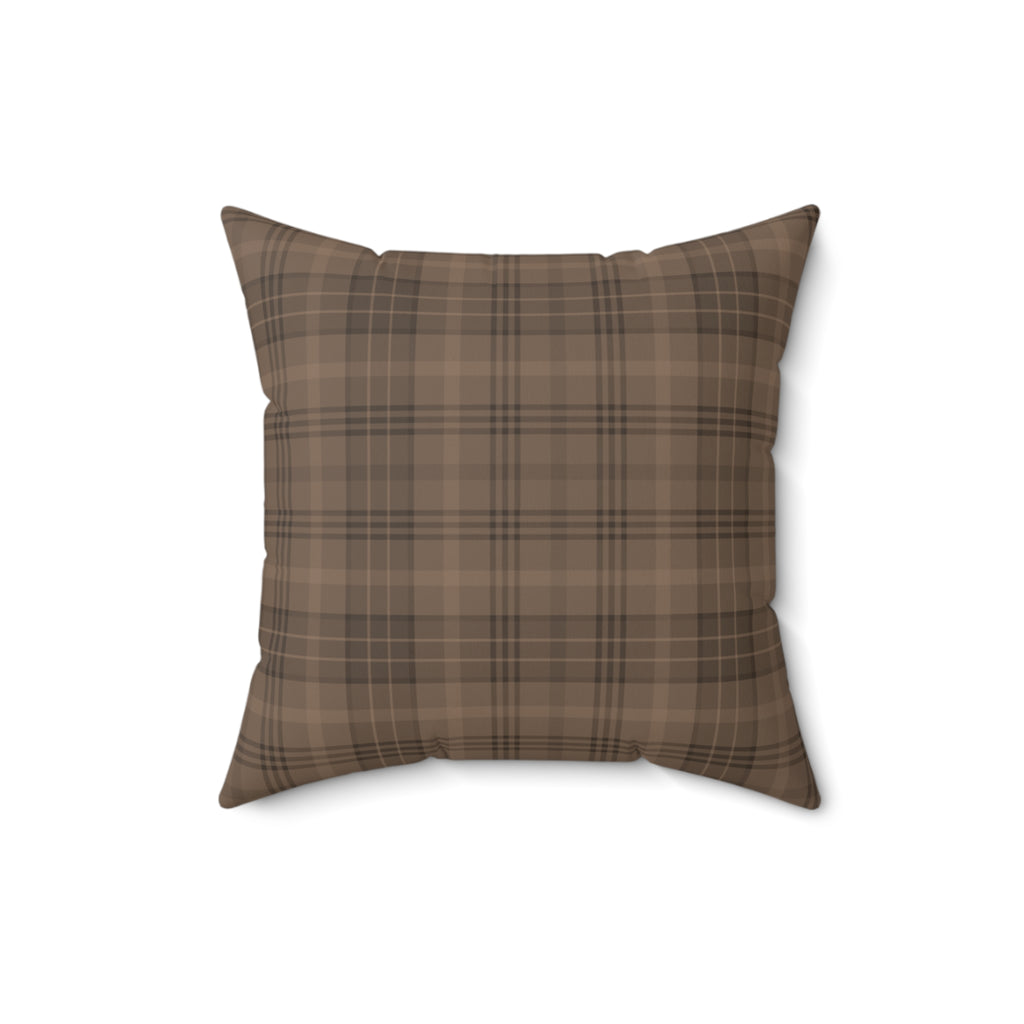 Brown Plaid Pillow