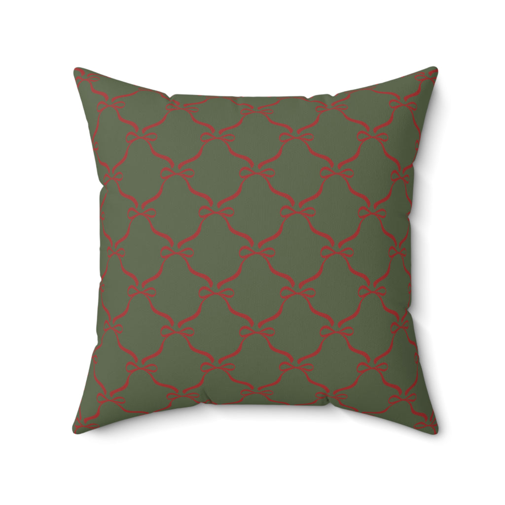 Red Bow Pillow