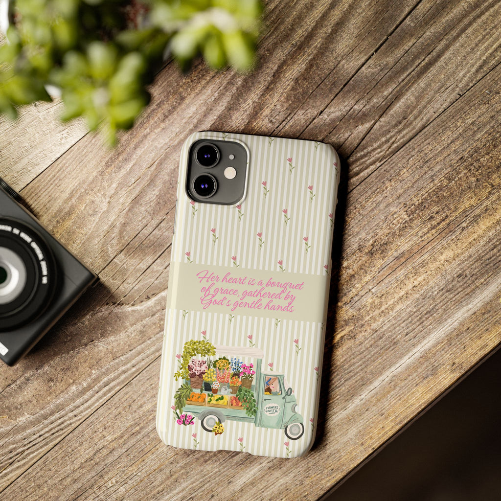 Her Heart Is A Bouquet Of Grace iPhone Case
