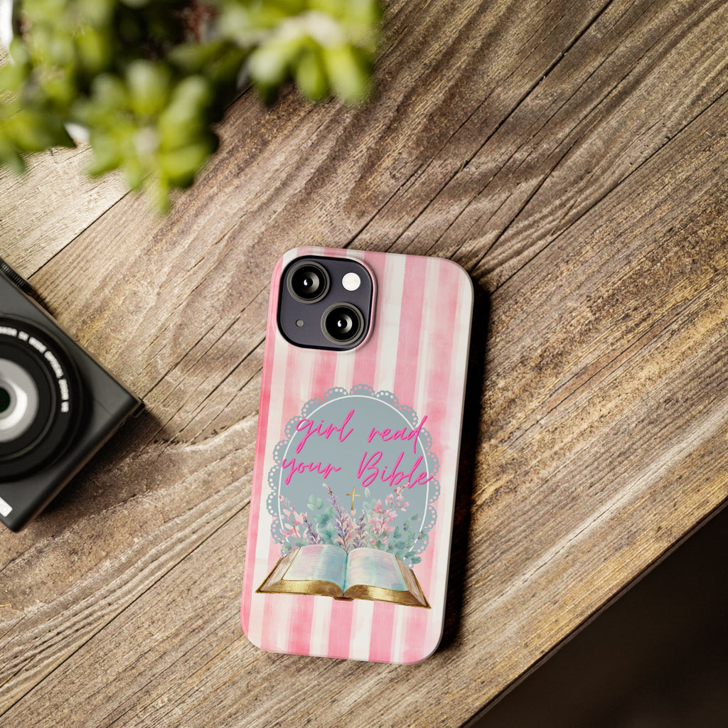 Girl Read Your Bible iPhone Case
