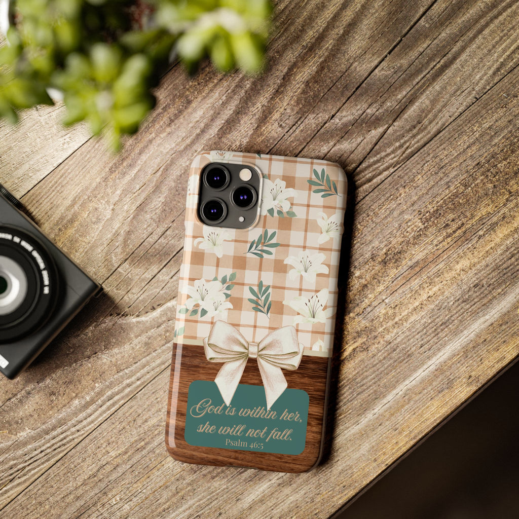 God Is Within Her She Will Not Fall iPhone Case