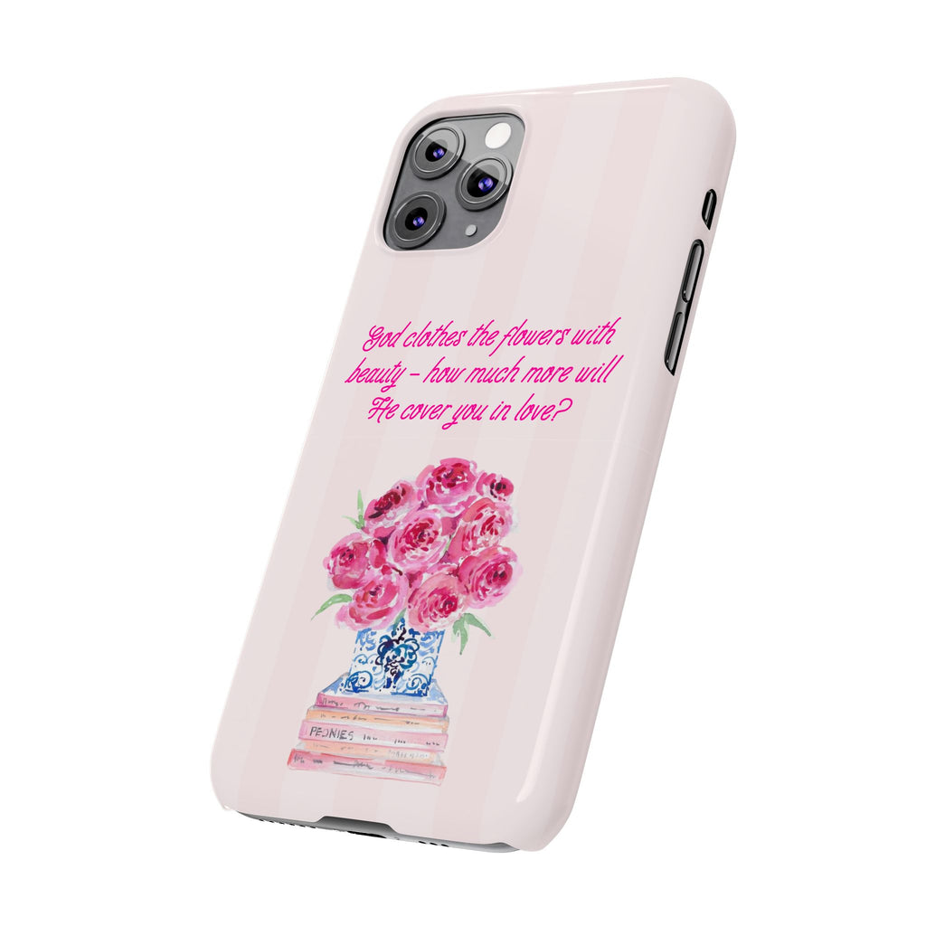 God Clothes The Flowers In Beauty Calling iPhone Case