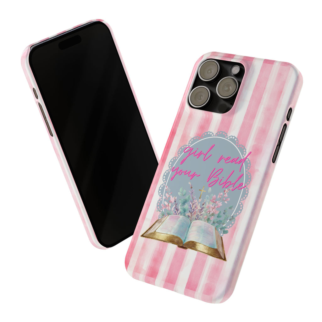 Girl Read Your Bible iPhone Case