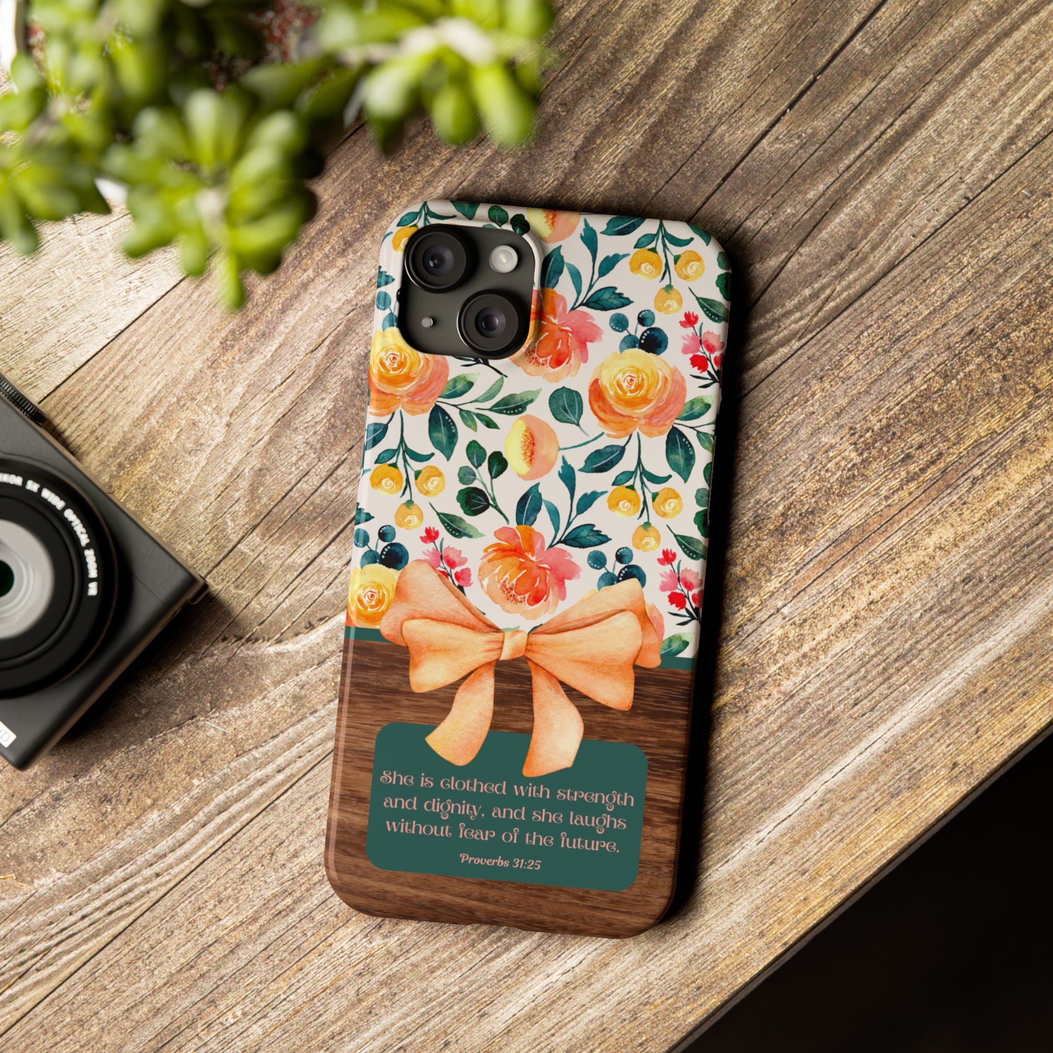 She Is Clothed With Strength & Dignity iPhone Case