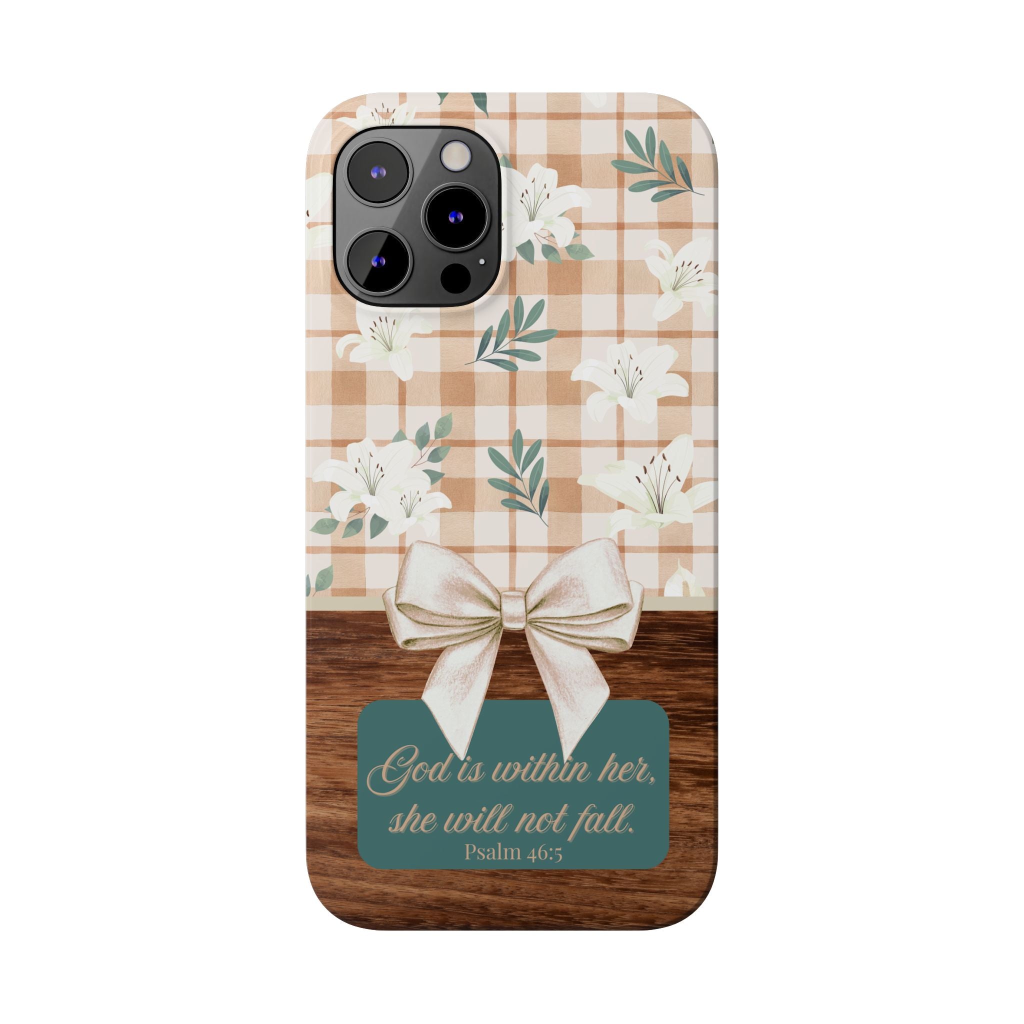God Is Within Her She Will Not Fall iPhone Case