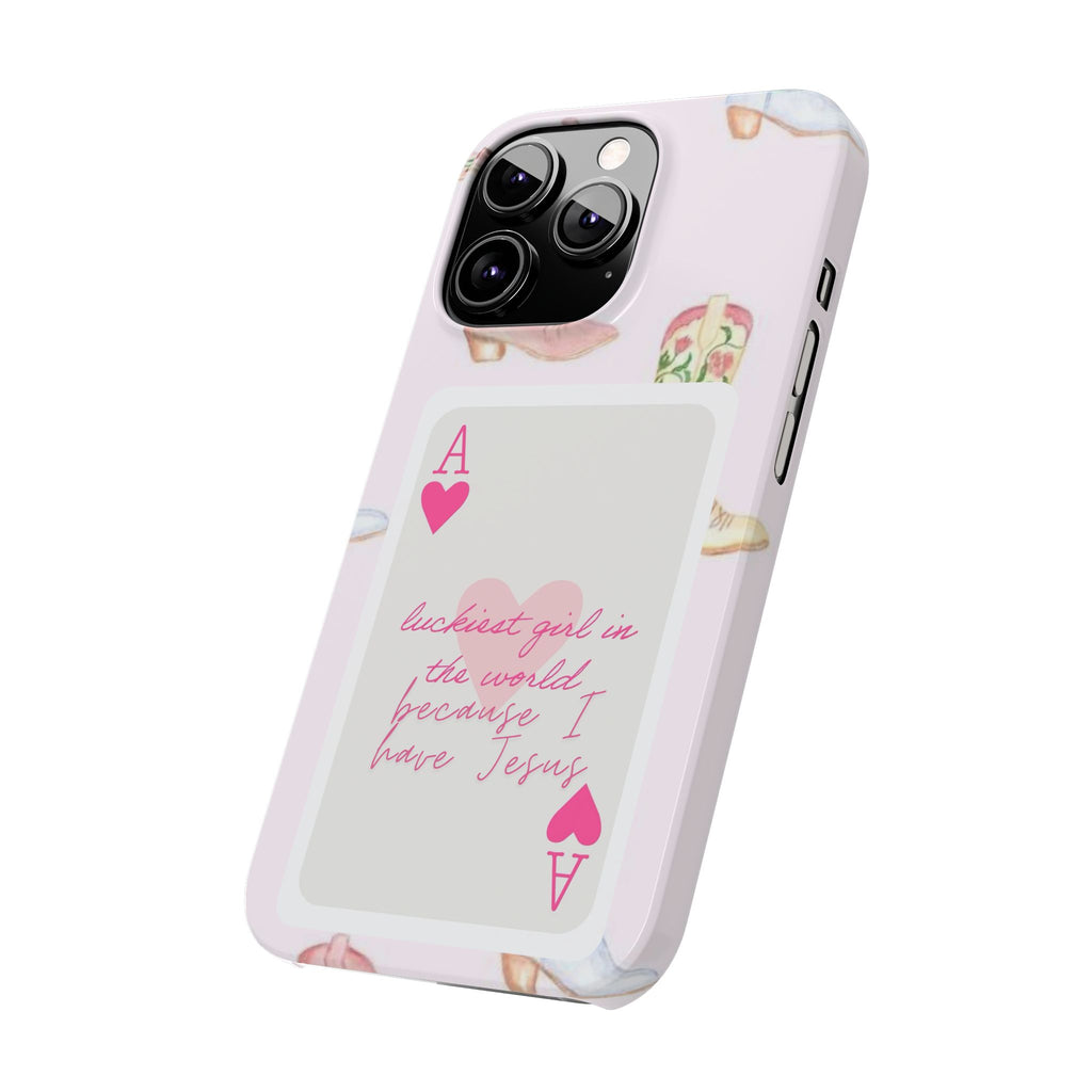 Luckiest Girl In The World iPhone Case