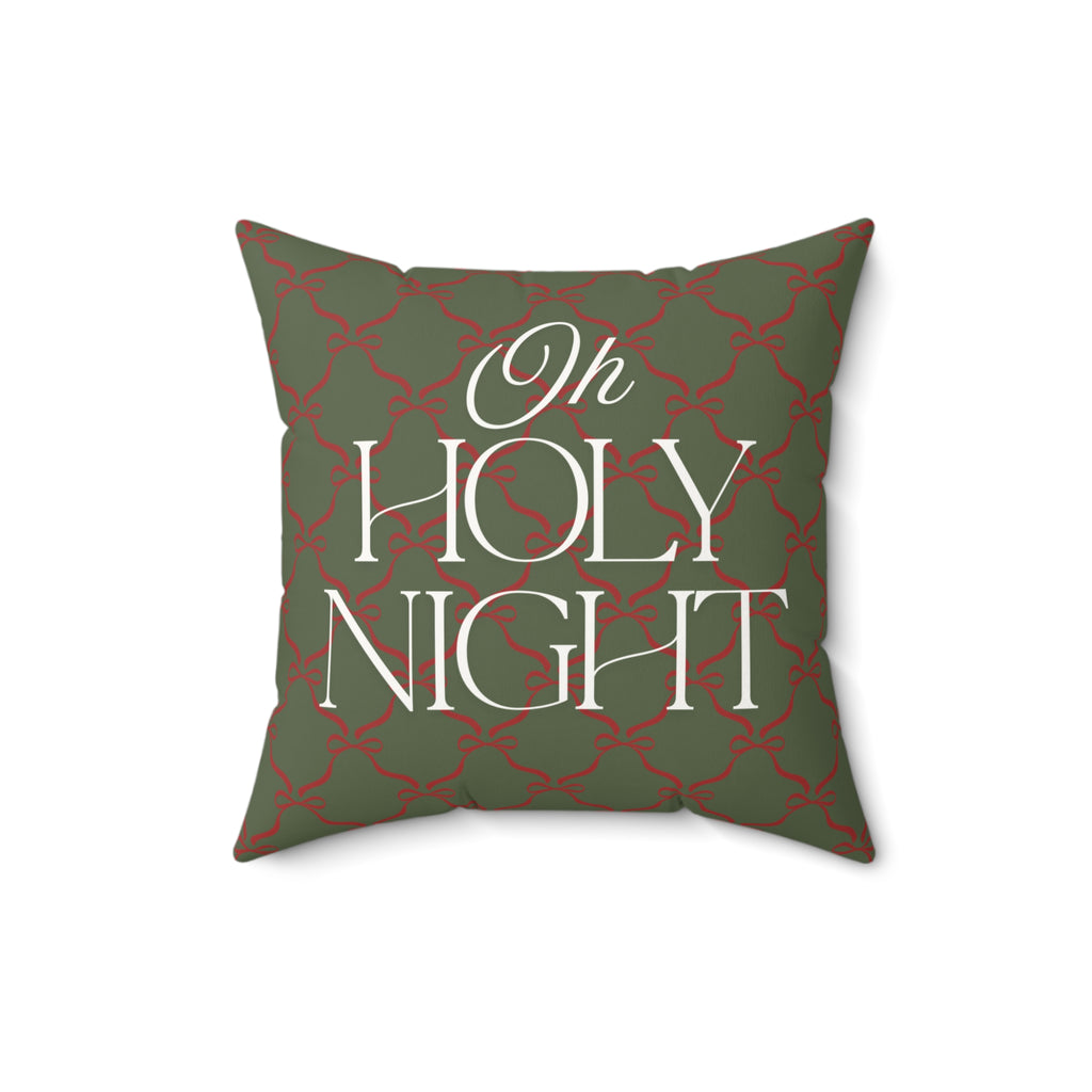 Oh Holy Night Bow Pillow