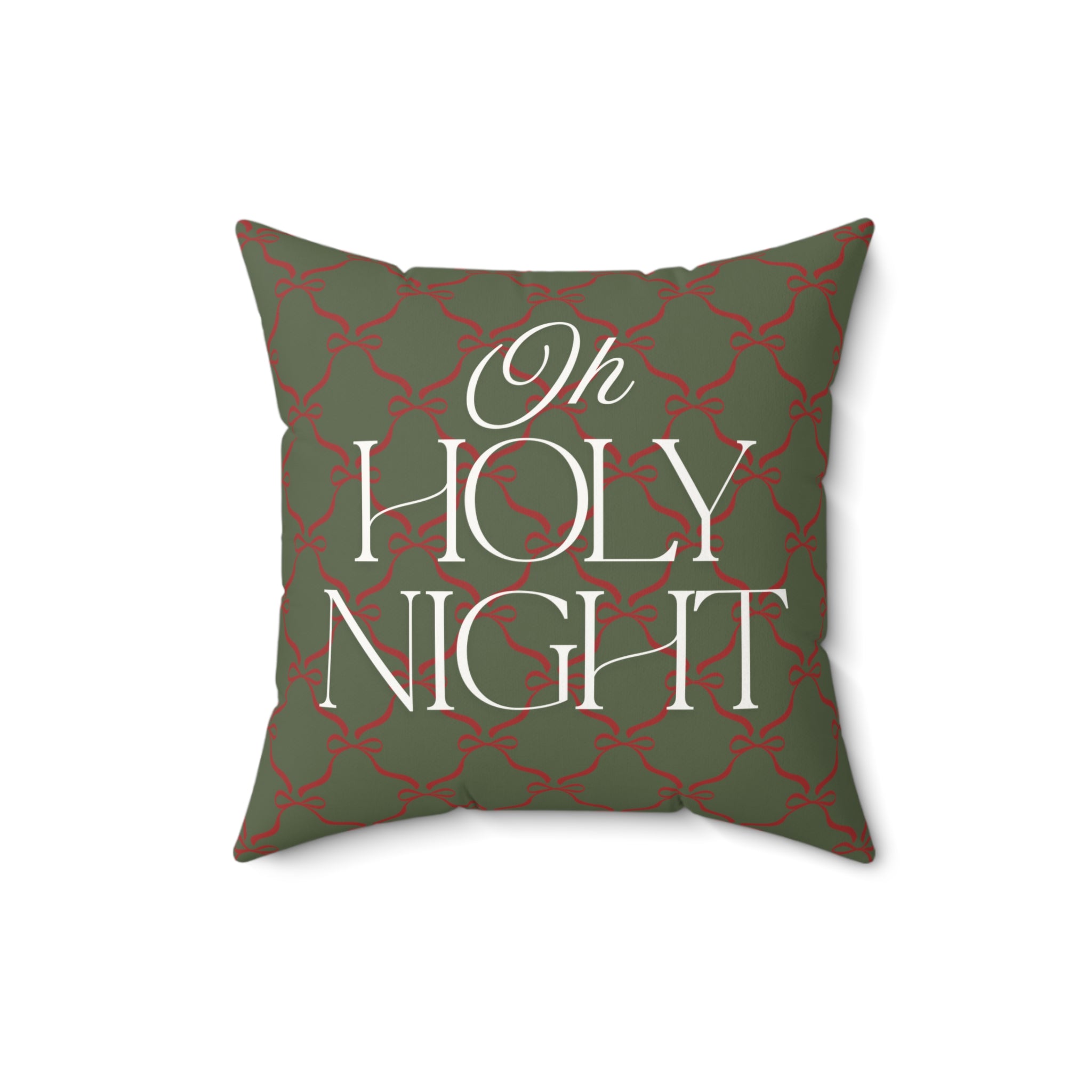 Oh Holy Night Bow Pillow