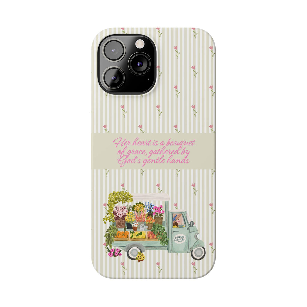 Her Heart Is A Bouquet Of Grace iPhone Case