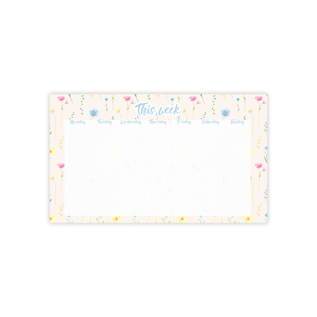 Floral Weekly Planner 10x6 Post-it Note Pad