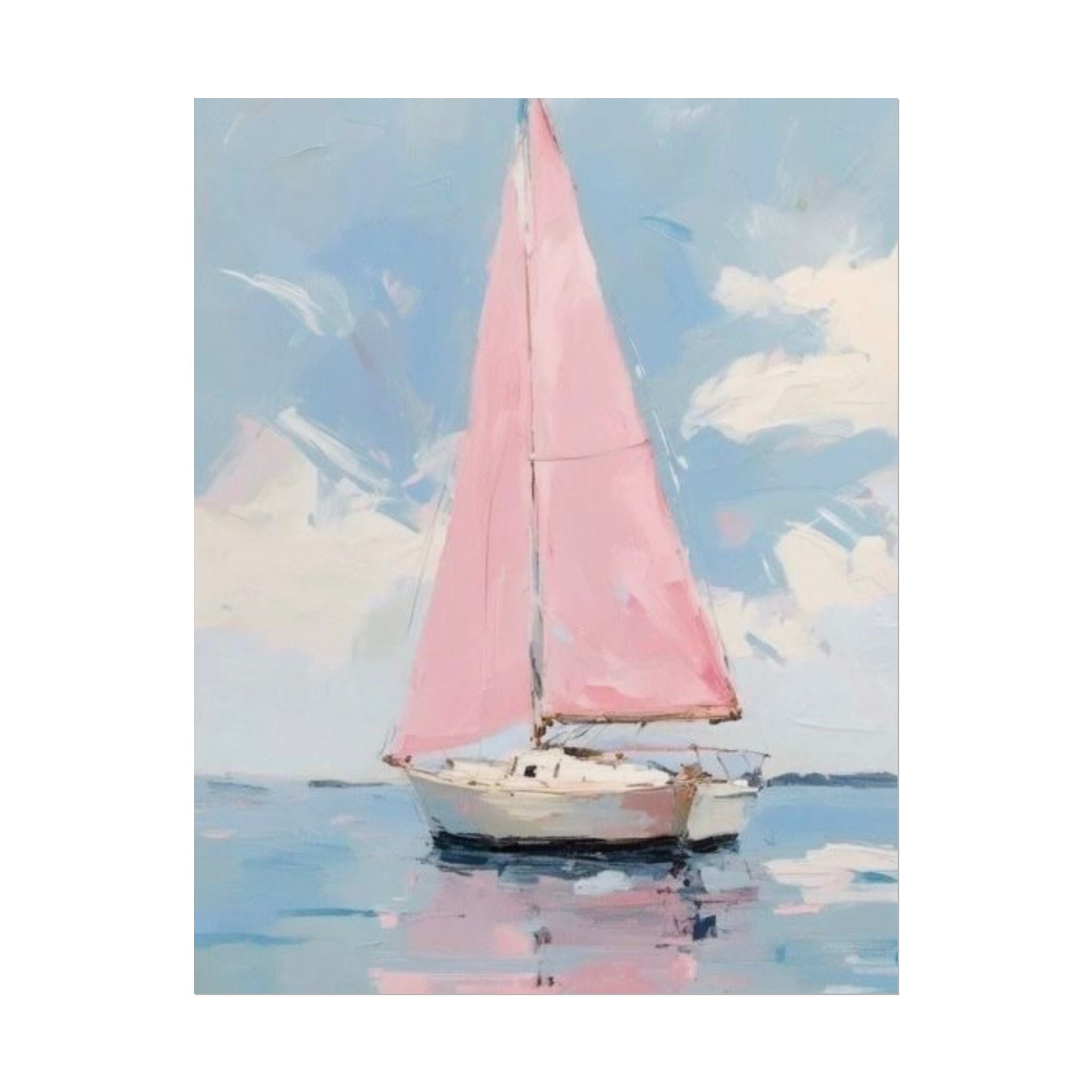 Pink Sailboat Unframed Poster