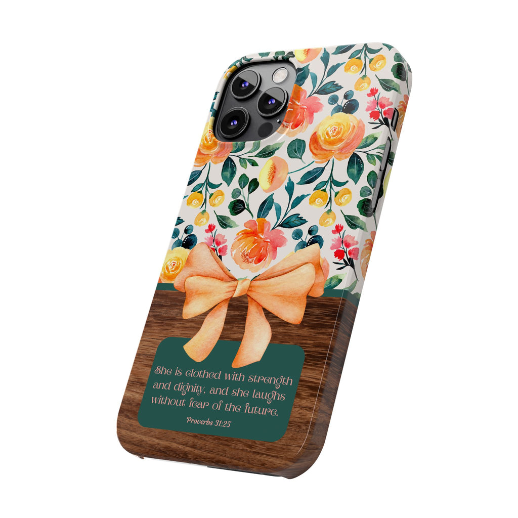 She Is Clothed With Strength & Dignity iPhone Case