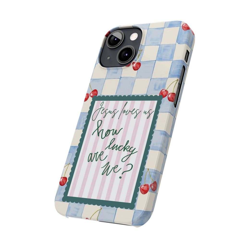 Jesus Loves Us iPhone Case