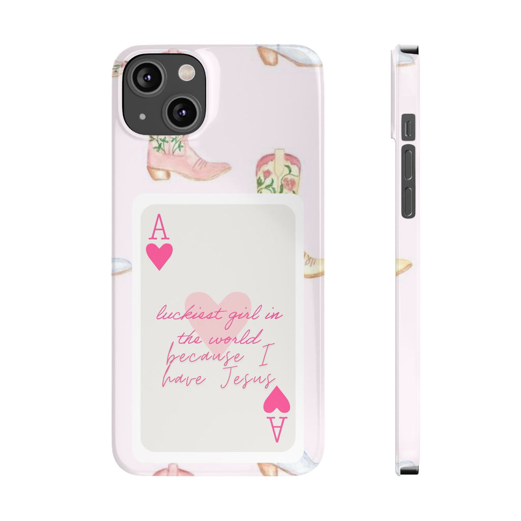 Luckiest Girl In The World iPhone Case
