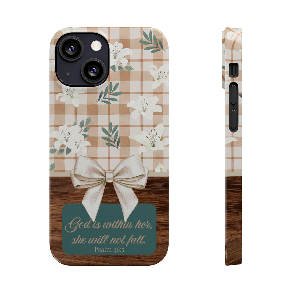 God Is Within Her She Will Not Fall iPhone Case