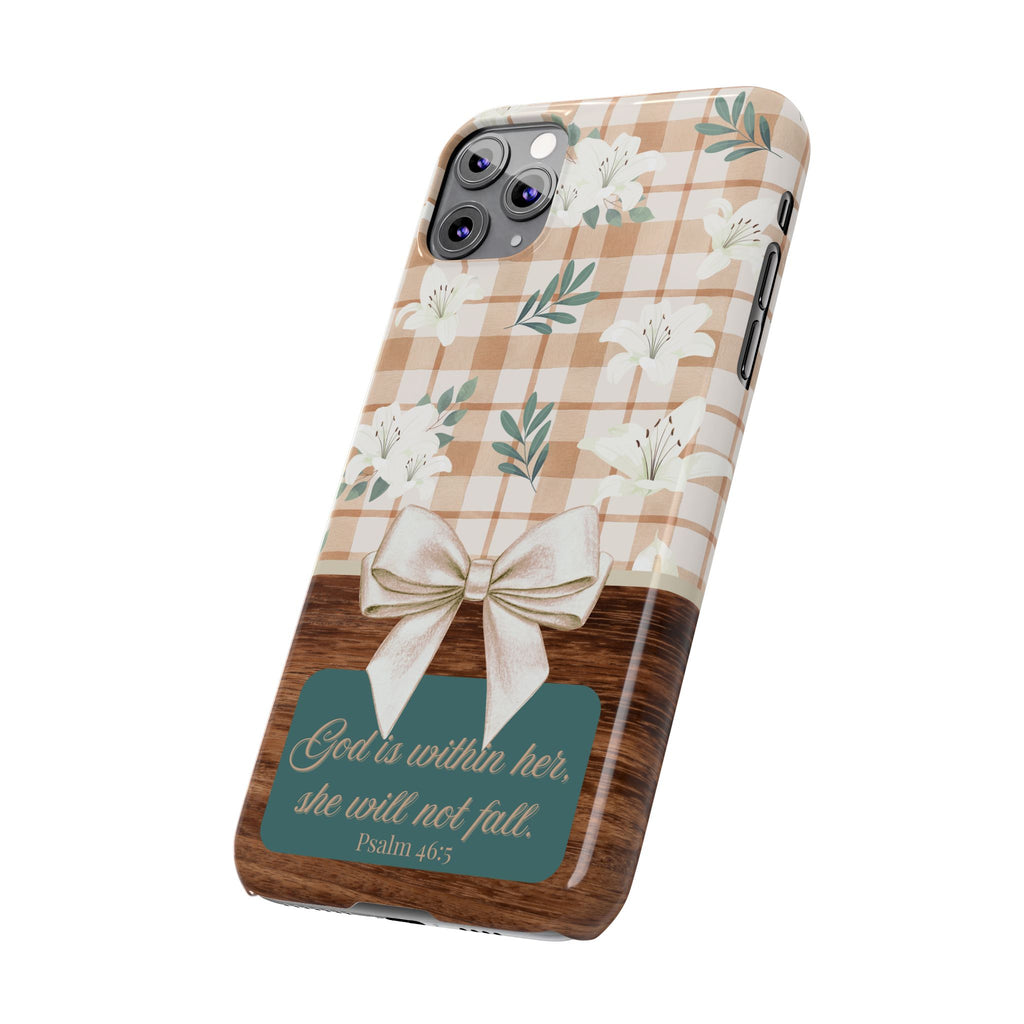 God Is Within Her She Will Not Fall iPhone Case