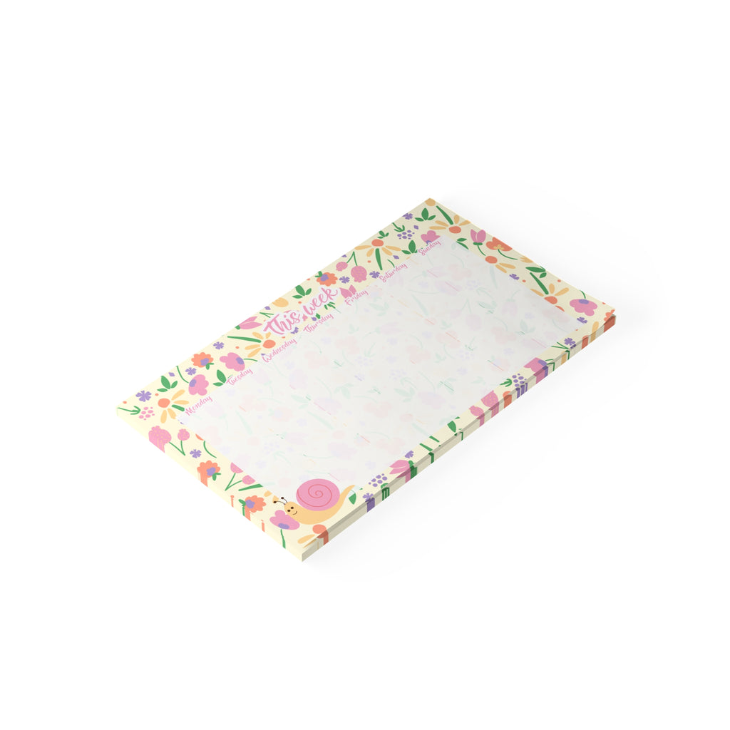 Snail Weekly Planner 10x6 Post-it Note Pad