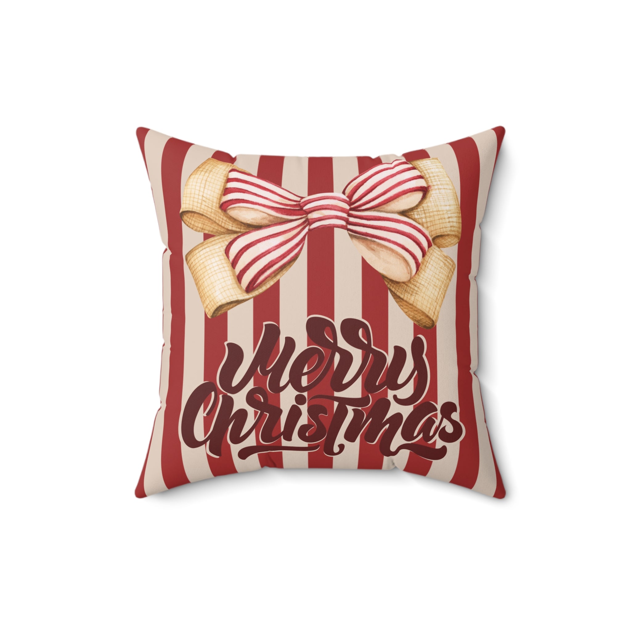 Merry Christmas Bow Pillow