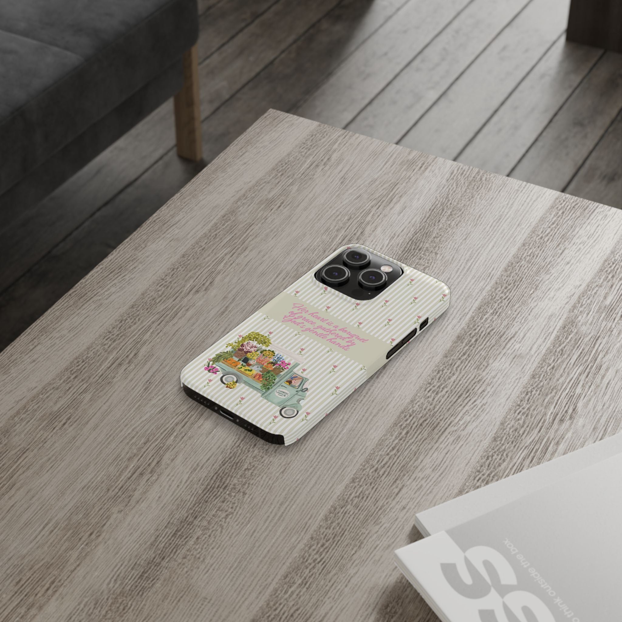 Her Heart Is A Bouquet Of Grace iPhone Case